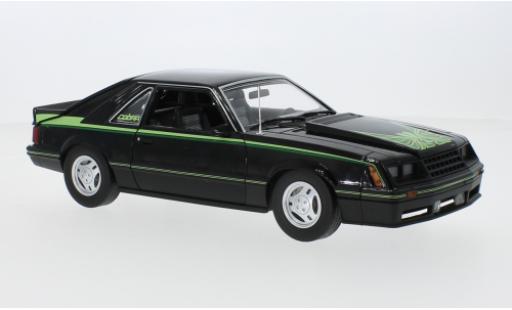 Ford Mustang 1/18 Greenlight Cobra noire/Décorer 1980 modellautos