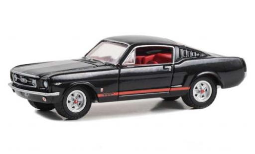 Ford Mustang 1/64 Greenlight GT noire 1965 modellautos