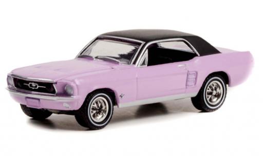 Ford Mustang 1/64 Greenlight lila/noire 1967 modellautos