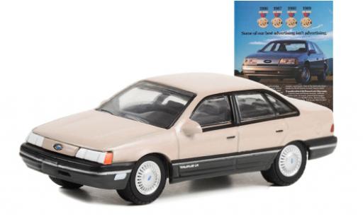 Modellautos Ford Taurus 1/64 Greenlight beige 1989 Ford Taurus 1/64 Greenlight beige 1989 modellautos