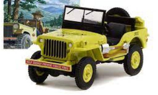 Modellautos Jeep Willys 1/64 Greenlight MB la chaux Smokey Bear 1942 Jeep Willys 1/64 Greenlight MB la chaux Smokey Bear 1942 modellautos