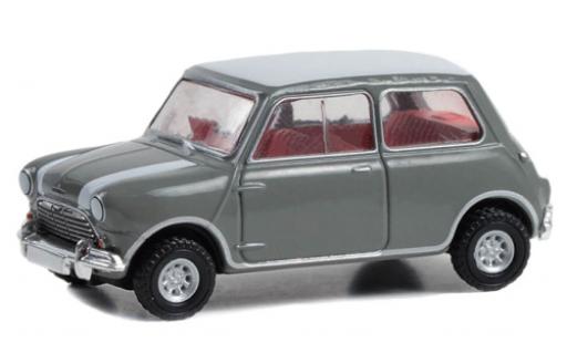 Mini Cooper 1/64 Greenlight S gris/blanche 1965 modellautos