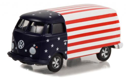 Volkswagen T1 1/64 Greenlight fourgon bleu foncé 1964 modellautos
