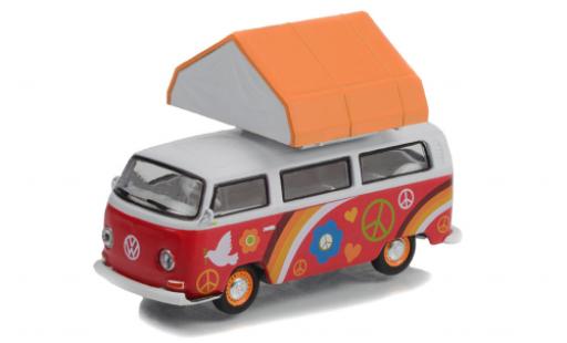 Modellautos Volkswagen T2 1/64 Greenlight bus blanche/rouge 1968 Volkswagen T2 1/64 Greenlight bus blanche/rouge 1968 modellautos
