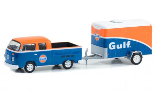 Volkswagen T2 1/64 Greenlight cabine double Gulf 1975 modellautos