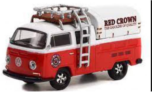 Volkswagen T2 1/64 Greenlight Doppelkabine Red Crown Gasoline 1969 modellautos