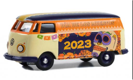Volkswagen T2 1/64 Greenlight fourgon 2023 - Dia De Los Muertos modellautos