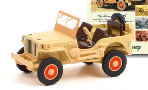 Modellautos Jeep Willys 1/64 Greenlight MB beige 1945 Jeep Willys 1/64 Greenlight MB beige 1945 modellautos