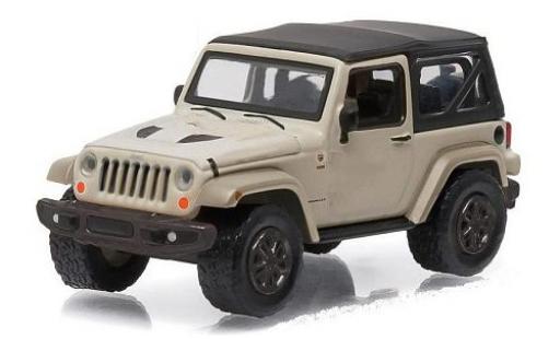Jeep Wrangler 1/64 Greenlight 75th Anniversary weiss/schwarz modellautos