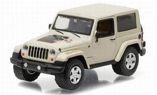 Jeep Wrangler 1/64 Greenlight Mojave weiss/Dekor 2012 All Terrain Series 4 sans Vitrine modellautos