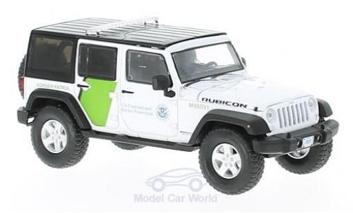 Jeep Wrangler 1/43 Greenlight Unlimited weiss/grün U.S. Customs and Border Protection 2015 modellautos