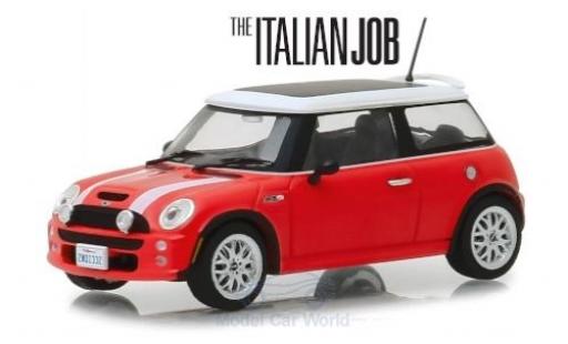 Mini Cooper 1/43 Greenlight S rot/weiss RHD The Italian Job 2003 modellautos