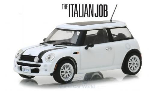 Mini Cooper 1/43 Greenlight weiss/schwarz RHD The Italian Job 2003 modellautos