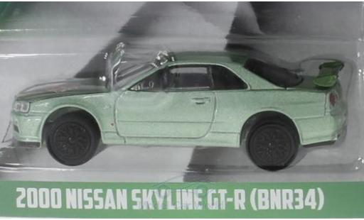 Modellautos Nissan Skyline 1/64 Greenlight GT-R (BNR34) mettalic grün Turtle Wax 2000 Nissan Skyline 1/64 Greenlight GT-R (BNR34) mettalic grün Turtle Wax 2000 modellautos