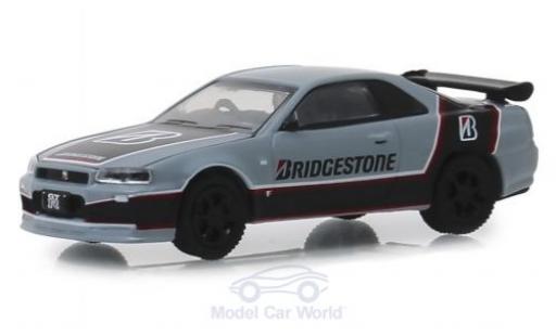 Modellautos Nissan Skyline 1/64 Greenlight GT-R grau/schwarz Bridgestone 2001 Nissan Skyline 1/64 Greenlight GT-R grau/schwarz Bridgestone 2001 modellautos