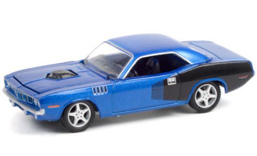 Modellautos Plymouth Barracuda 1/64 Greenlight Custom Hardtop mettalic blau/schwarz 1970 Plymouth Barracuda 1/64 Greenlight Custom Hardtop mettalic blau/schwarz 1970 modellautos