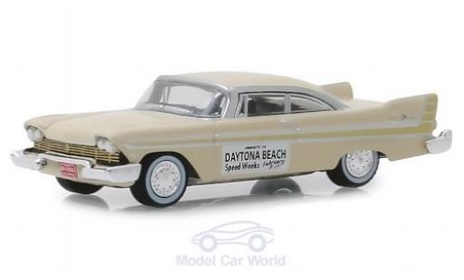 Plymouth Fury 1/64 Greenlight beige Daytona Beach Speed Weeks 1957 modellautos