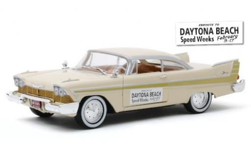 Modellautos Plymouth Fury 1/24 Greenlight beige/gold Daytona Beach Speed Weeks 1957 Plymouth Fury 1/24 Greenlight beige/gold Daytona Beach Speed Weeks 1957 modellautos