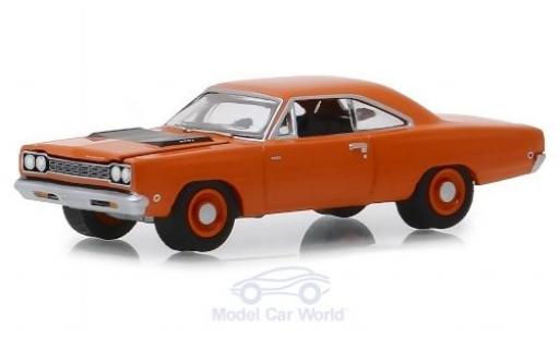 Modellautos Plymouth Road Runner 1/64 Greenlight HEMI orange/matt-schwarz 1968 Plymouth Road Runner 1/64 Greenlight HEMI orange/matt-schwarz 1968 modellautos