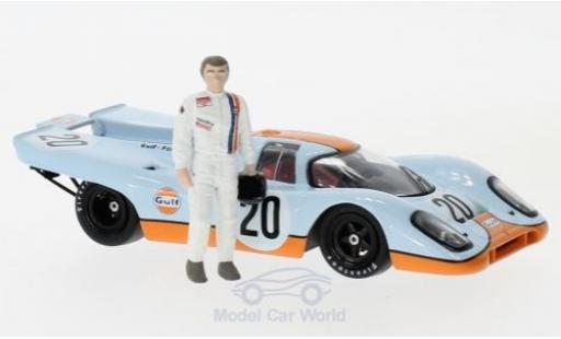 Modellautos Porsche 917 1/43 Greenlight K No.20 Gulf mit Figur S.McQueen Porsche 917 1/43 Greenlight K No.20 Gulf mit Figur S.McQueen modellautos
