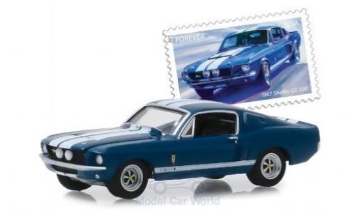 Modellautos Shelby GT 1/64 Greenlight 500 mettalic blau/weiss 1967 Shelby GT 1/64 Greenlight 500 mettalic blau/weiss 1967 modellautos