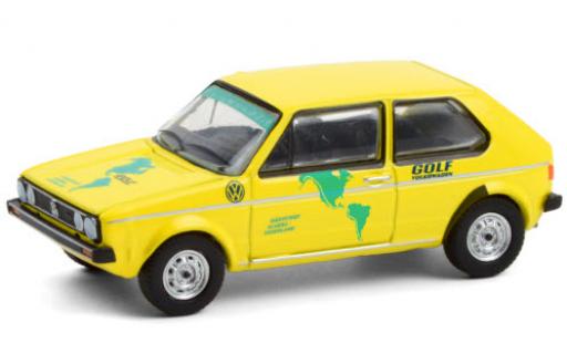 Modellautos Volkswagen Golf 1/64 Greenlight I gelb/Dekor 1974 Härtetest: Alaska - Feuerland Volkswagen Golf 1/64 Greenlight I gelb/Dekor 1974 Härtetest: Alaska - Feuerland modellautos