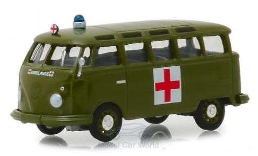 Modellautos Volkswagen T1 1/64 Greenlight Samba Bus Army Ambulance 1964 Volkswagen T1 1/64 Greenlight Samba Bus Army Ambulance 1964 modellautos