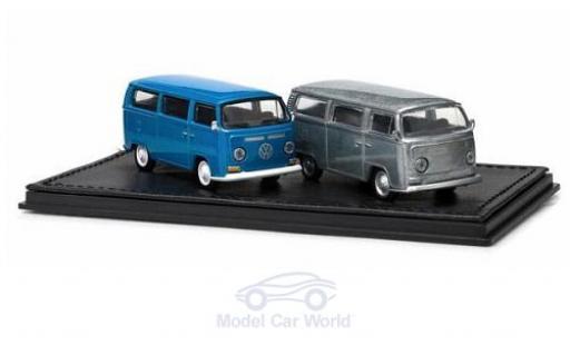 Volkswagen T2 1/64 Greenlight Bus 2er-Set blau/aluminium modellautos