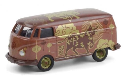 Volkswagen T2 1/64 Greenlight Panel Van 2021 - Year of the Ox modellautos