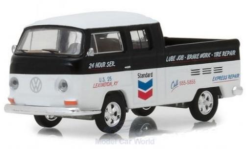 Modellautos Volkswagen T2 B 1/64 Greenlight Type 2 Double Cab schwarz/weiss Standard 1968 Volkswagen T2 B 1/64 Greenlight Type 2 Double Cab schwarz/weiss Standard 1968 modellautos