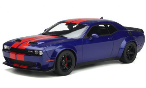 Modellautos Dodge Challenger 1/18 GT Spirit Super Stock blau/rot 2021 Dodge Challenger 1/18 GT Spirit Super Stock blau/rot 2021 modellautos