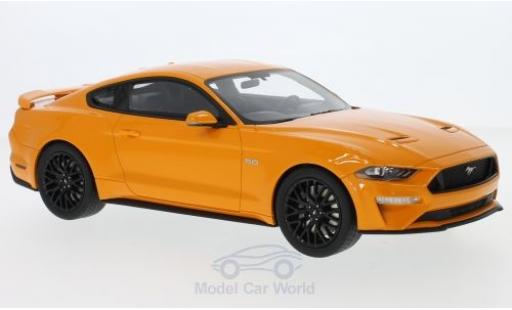 Ford Mustang 1/18 GT Spirit mettalic orange 2019 modellautos