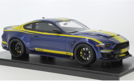 Ford Mustang 1/18 GT Spirit Shelby Super Snake bleu foncé/jaune Blue Hornet 2021 modellautos