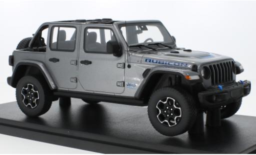 Modellautos Jeep Wrangler 1/18 GT Spirit Rubicon 4xe metallise gris 2021 Jeep Wrangler 1/18 GT Spirit Rubicon 4xe metallise gris 2021 modellautos