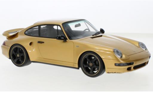 Porsche 991 Turbo S 1/18 GT Spirit 911 (993) Projct Gold doré 2018 modellautos