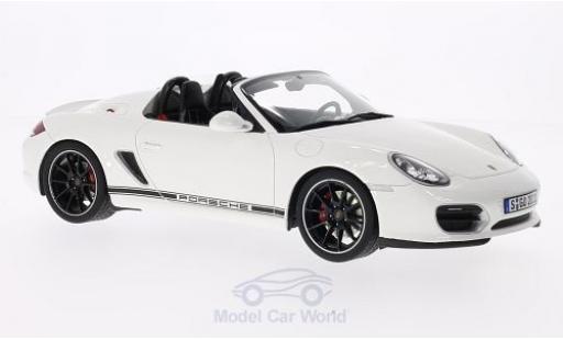 Modellautos Porsche Boxster 1/18 GT Spirit Spyder weiss Türen und Hauben geschlossen ohne Vitrine Porsche Boxster 1/18 GT Spirit Spyder weiss Türen und Hauben geschlossen ohne Vitrine modellautos
