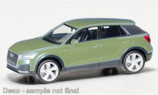 Audi Q2 1/87 Herpa mettalic grün modellautos