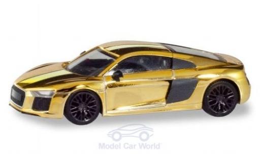 Audi R8 1/87 Herpa V10 Plus gold Felgen: schwarz modellautos