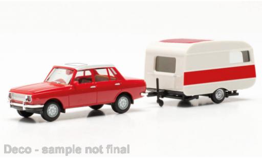 Modellautos Wartburg 353 1/87 Herpa rouge/blanche 1982 Wartburg 353 1/87 Herpa rouge/blanche 1982 modellautos