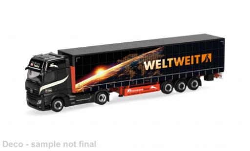 Mercedes Actros 1/87 Herpa 18 L schwarz Ferntrans Haas/weltweit 1:87 modellautos