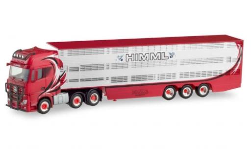 Modellautos Mercedes Actros 1/87 Herpa 6x2 Gigaspace Himml Viehtransporter-tracteur Mercedes Actros 1/87 Herpa 6x2 Gigaspace Himml Viehtransporter-tracteur modellautos