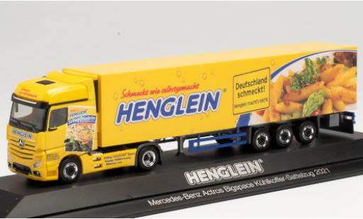Modellautos Mercedes Actros 1/87 Herpa Bigspace Henglein 2018 Kühlkoffer-Sattelzug Mercedes Actros 1/87 Herpa Bigspace Henglein 2018 Kühlkoffer-Sattelzug modellautos