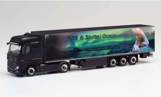 Modellautos Mercedes Actros 1/87 Herpa BigSpace Kott & Stolte Goslar Remorque de boîte de réfrigération Mercedes Actros 1/87 Herpa BigSpace Kott & Stolte Goslar Remorque de boîte de réfrigération modellautos