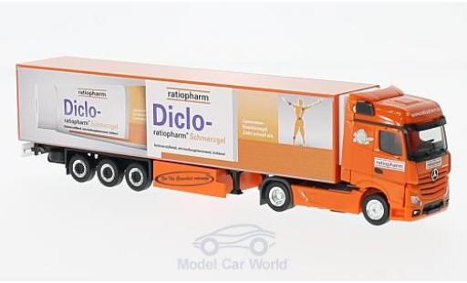 Modellautos Mercedes Actros 1/87 Herpa Bigspace Ratiopharm Kühlkoffer-SZ Mercedes Actros 1/87 Herpa Bigspace Ratiopharm Kühlkoffer-SZ modellautos