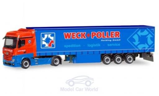 Modellautos Mercedes Actros 1/87 Herpa Bigspace Weck + Poller Gardinenplanen-Sattelzug Mercedes Actros 1/87 Herpa Bigspace Weck + Poller Gardinenplanen-Sattelzug modellautos
