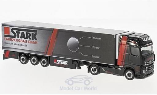 Modellautos Mercedes Actros 1/87 Herpa Giga Trio-Trans / Stark Fahrzeugbau Kühlkoffer-SZ Mercedes Actros 1/87 Herpa Giga Trio-Trans / Stark Fahrzeugbau Kühlkoffer-SZ modellautos