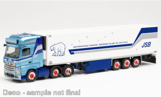 Modellautos Mercedes Actros 1/87 Herpa Gigaspace 6x2 JSB Transport (NL) 2018 Kühlkoffer-Sattelzug Mercedes Actros 1/87 Herpa Gigaspace 6x2 JSB Transport (NL) 2018 Kühlkoffer-Sattelzug modellautos