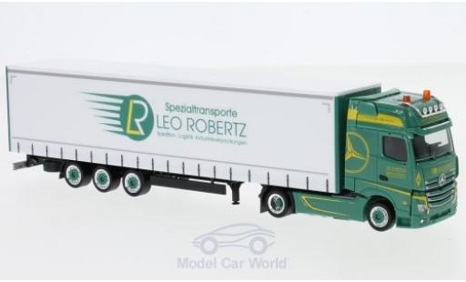 Modellautos Mercedes Actros 1/87 Herpa Gigaspace Leo Robertz Lowliner-Sattelzug Mercedes Actros 1/87 Herpa Gigaspace Leo Robertz Lowliner-Sattelzug modellautos