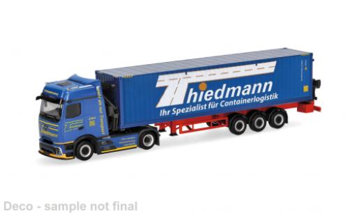 Mercedes Actros 1/87 Herpa L blau Thiedmann 1:87 modellautos