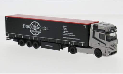 Mercedes Actros 1/87 Herpa L Gigaspace Popov Spedition 1:87 modellautos